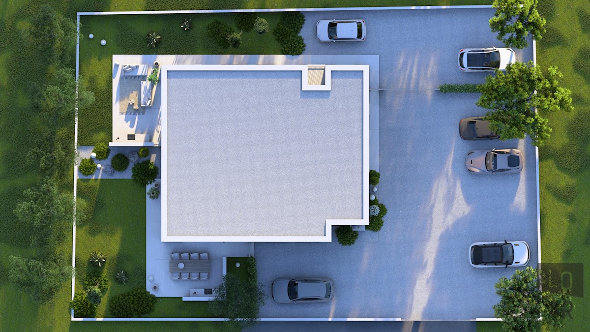 Panoramski pogled na morje z vrha