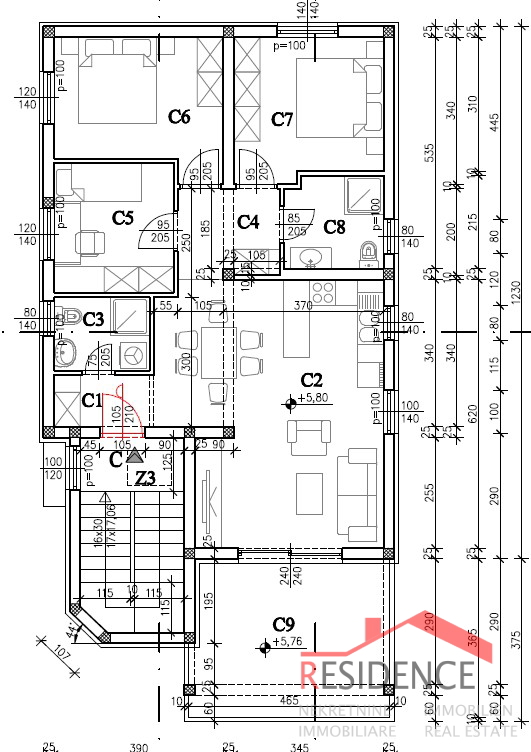 Medulin, novogradnja, stanovanje, 2. nadstropje, 3 spalnice
