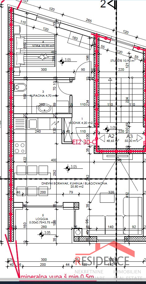 Stanovanje, novogradnja, 1. nadstropje, 1 spalnica