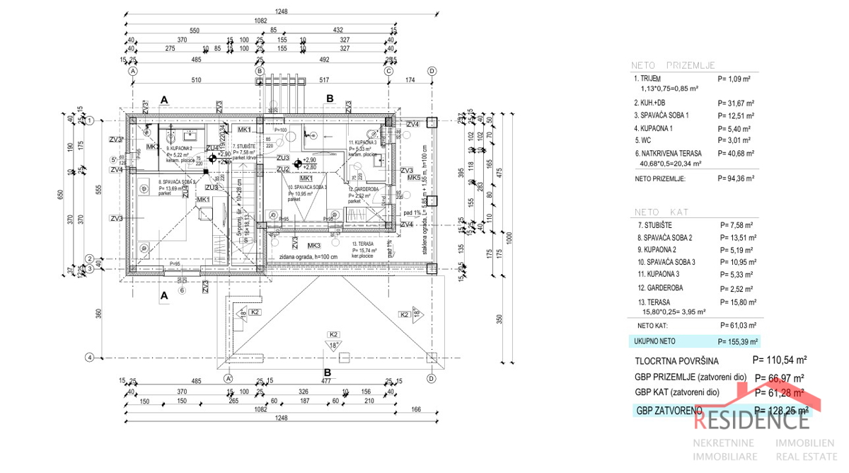 Juršići, okolica, nova samostojna hiša z bazenom