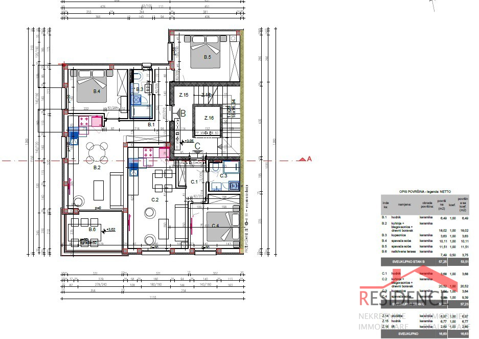 Veli Vrh, stanovanje v prvem nadstropju novogradnje