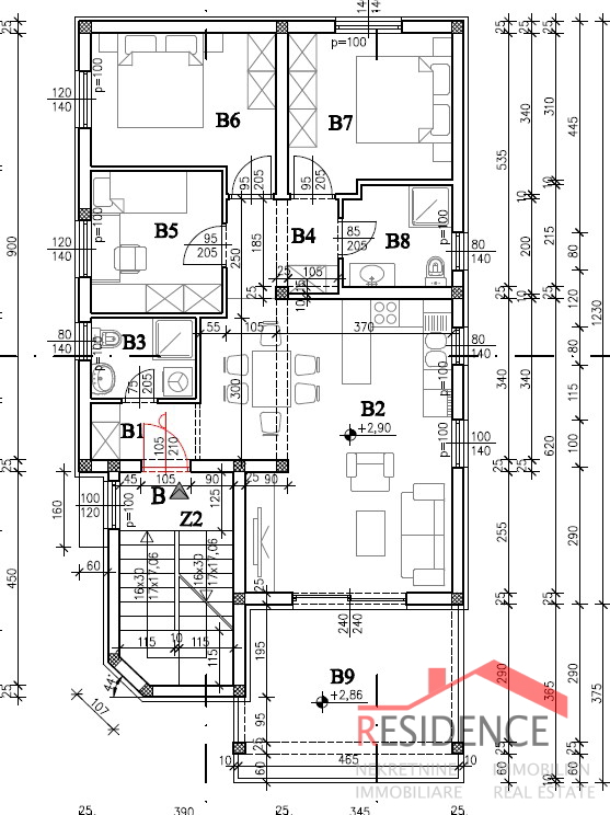 Medulin, novogradnja, stanovanje v 1. nadstropju, 3 spalnice