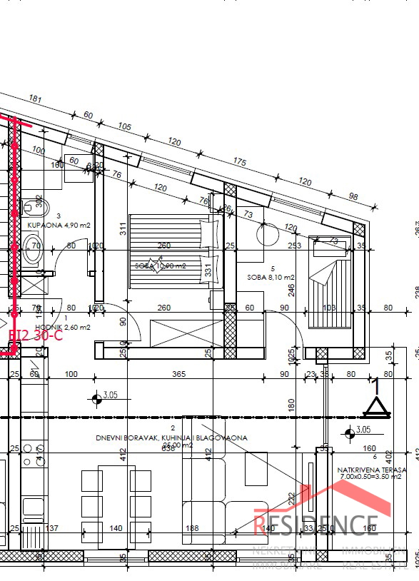 Stanovanje, novogradnja, 1. nadstropje, 2 spalnici