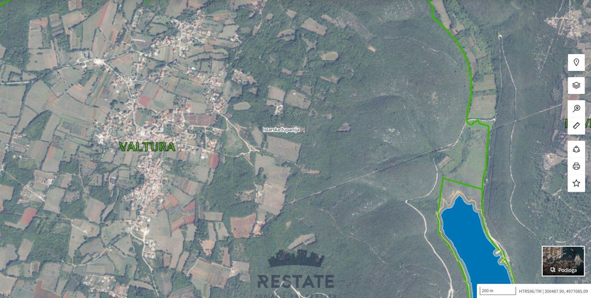 VALTURA - Pula, kmetijsko, 1km od morja