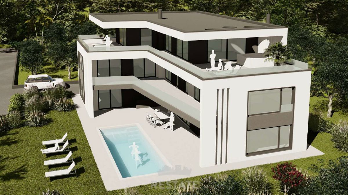 1 km od morja, z gradbenim dovoljenjem in plačanim komunalnim prispevkom za VILO