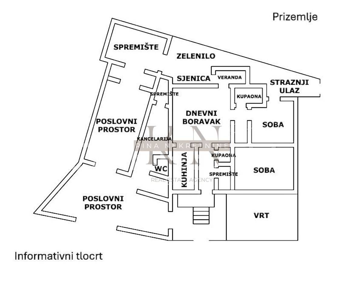 ČRNOMEREC - HIŠA Z 2 STANOVANJIMA IN POSL. PROSTOR