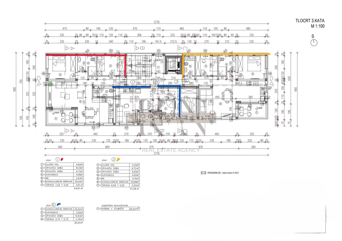 Istra – Poreč (Tar), Stan 3. nadstropje, Dvigalo, 61,58 m²
