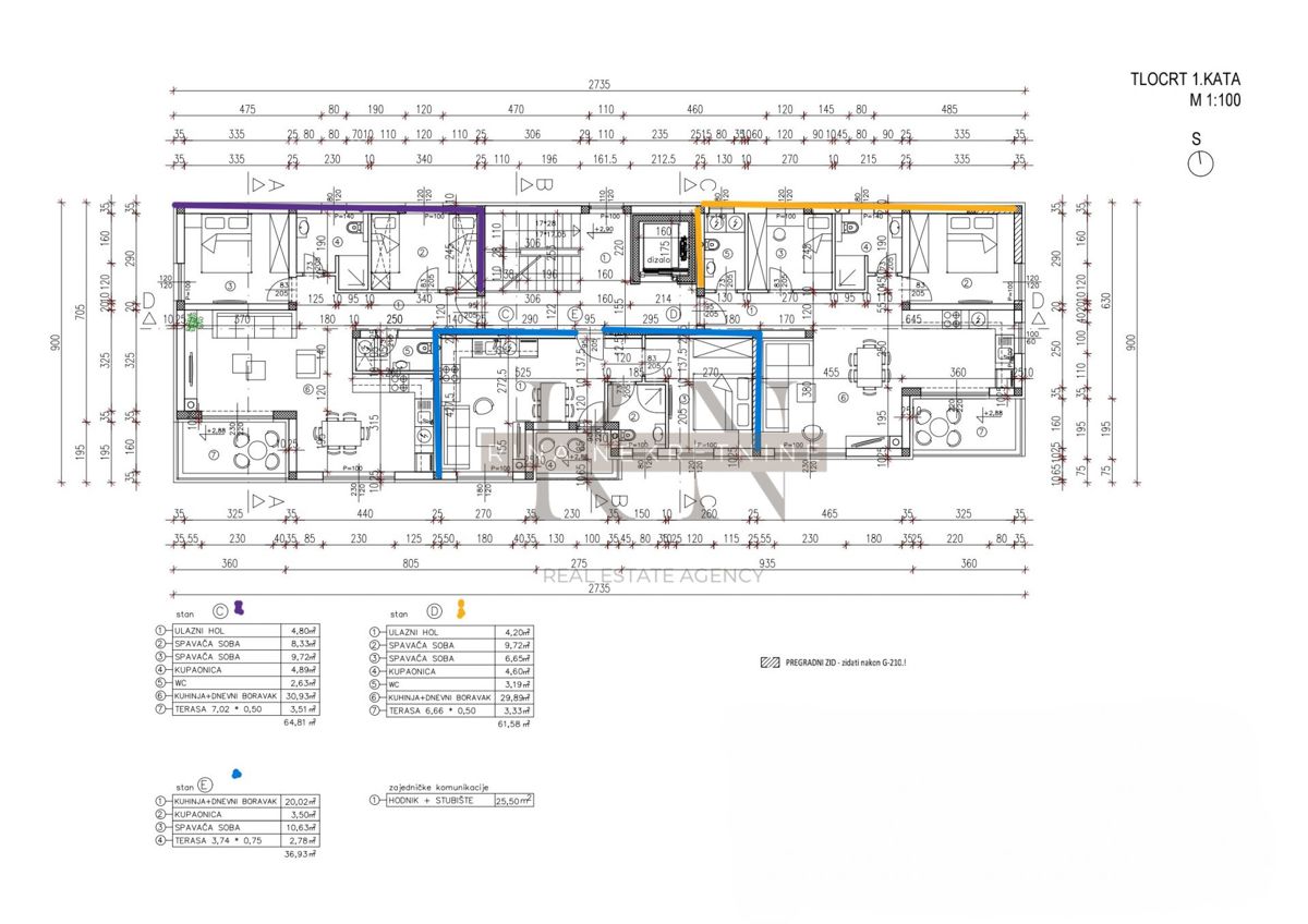 Istra – Poreč-Tar, Stan 1. nadstropje, Dvigalo, 64,81m²