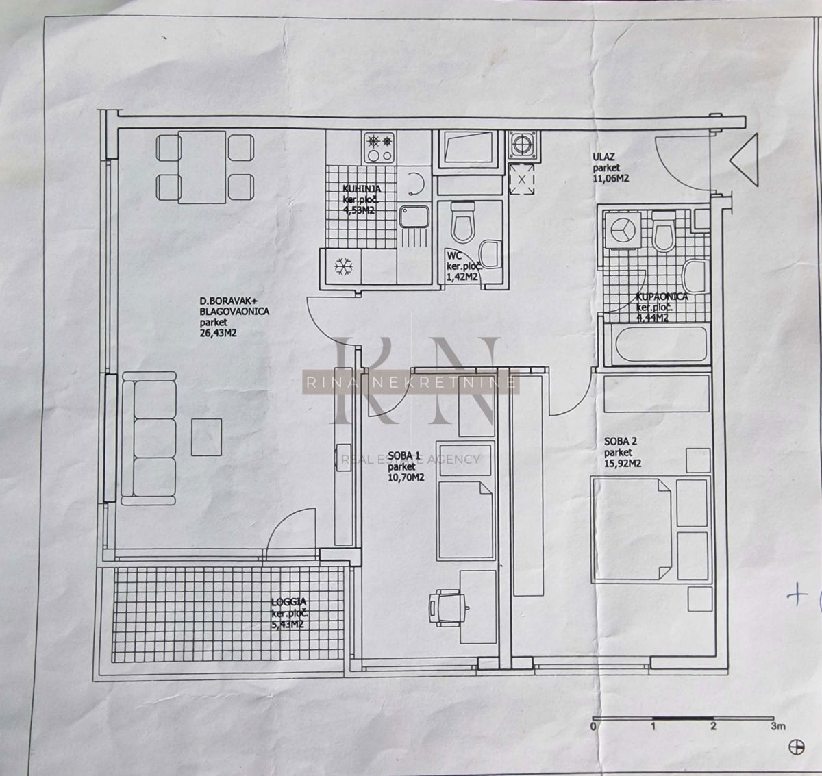 Zagreb,Podsused-Vrapče,Gajnice,79m2,3s,GPM,loggia