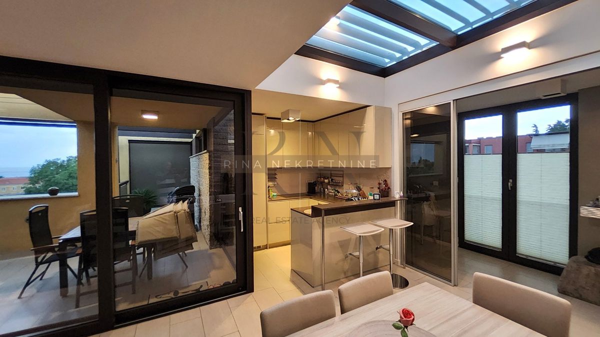 Istra, Poreč center, penthouse 110 m², pogled na morje