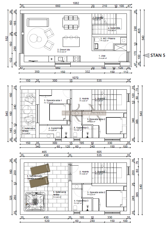 Poreč novogradnja z bazenom in pogledom na morje