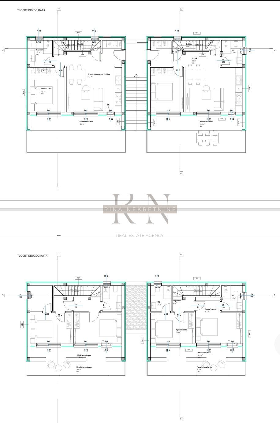 Hiša z bazenom in dvema stanovanjema – Istra, Poreč, pogled na morje