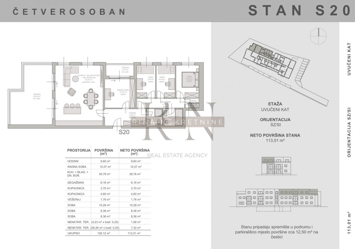 NOVI ZAGREB - BLATO - PENTHOUSE S TERASO!