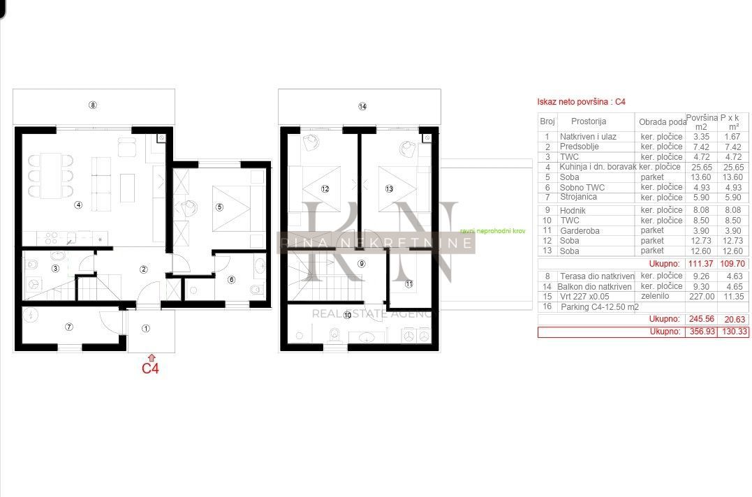 Istra – Poreč: Vrstna Hiša z Vrtom in Pogledom na Morje