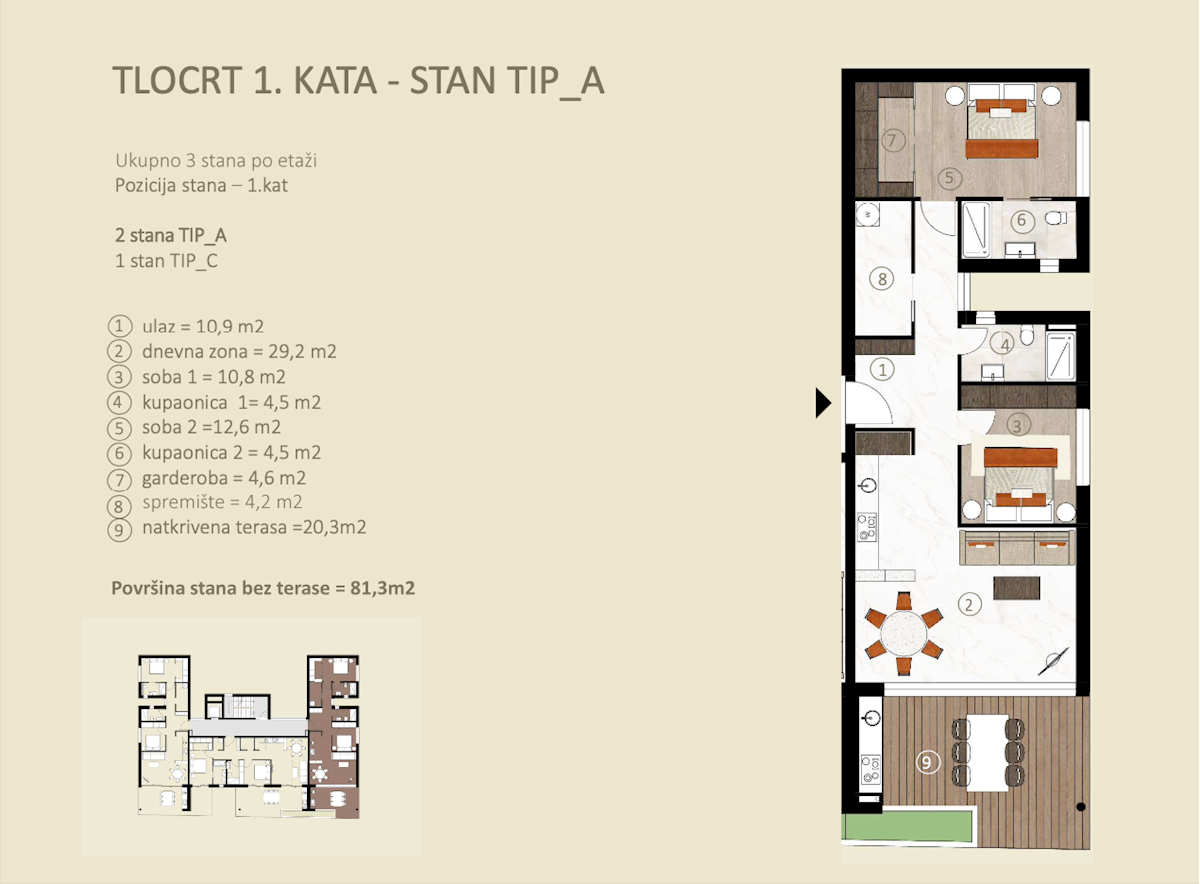 Novigrad – Luksuzno stanovanje v 1. nadstropju z razgledom na morje