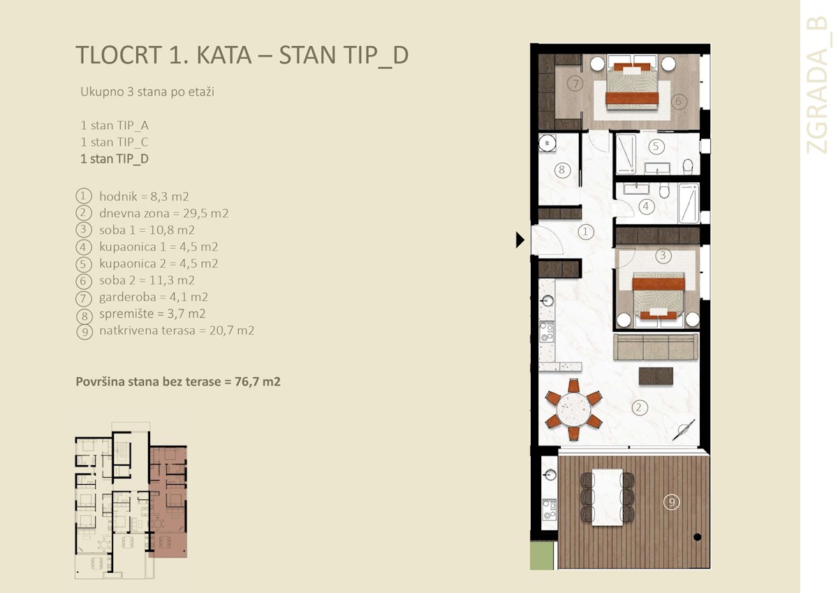 Novigrad – stanovanje s pogledom na morje