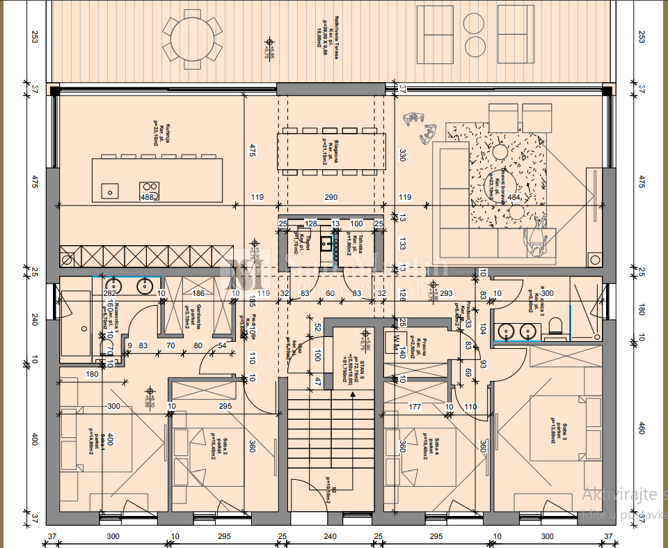Poreč, okolica – Penthouse na mirni lokaciji s pogledom na morje