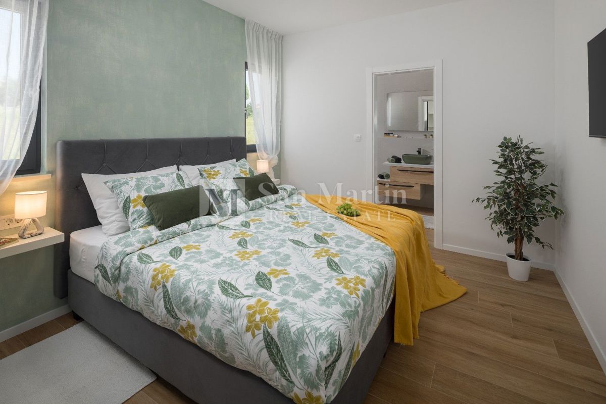 Osrednja Istra – Novozgrajena pritlična hiša v mirnem kraju