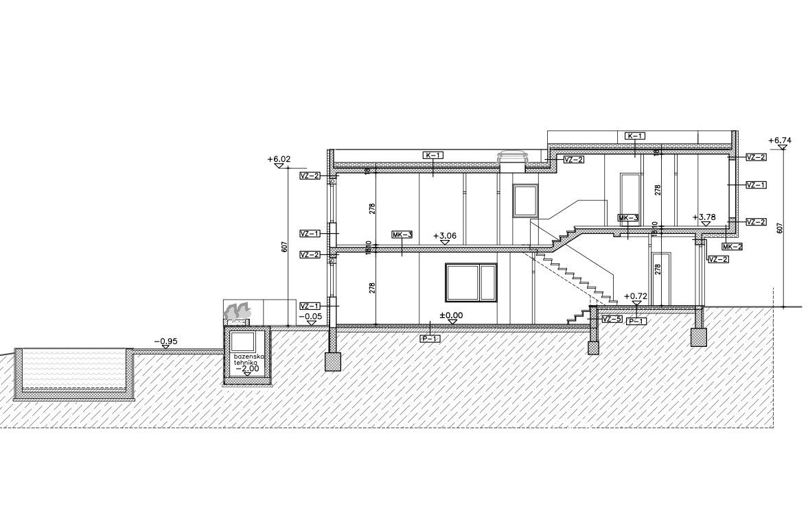 Stara Novalja: Moderna hiša (234m2) z bazenom, 150m od morja, pogled