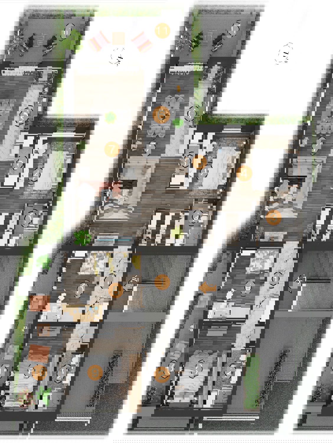 URBANA VILA BUKOVAC: 4-SOB (124 m2), GARAŽA, VRT