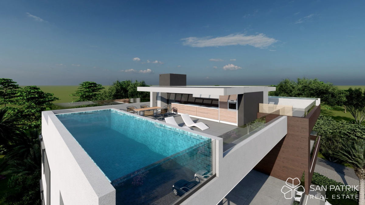 Luksuzni penthouse s strešno teraso 20 m od morja – Zaton pri Zadru