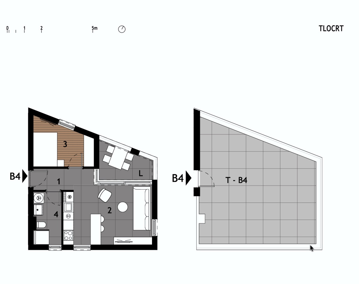Novogradnja z razgledom na morje, 250 m od plaže, Podstrana