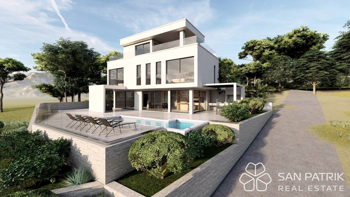 Moderna vila s pogledom na morje na otoku Brač