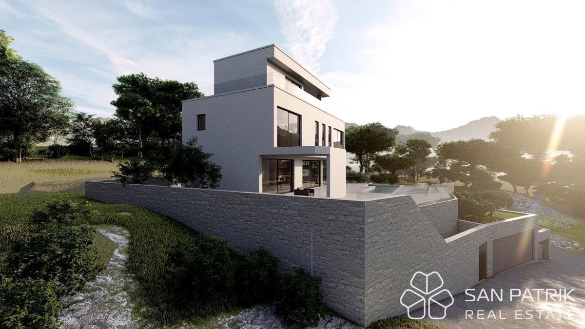 Moderna vila s pogledom na morje na otoku Brač