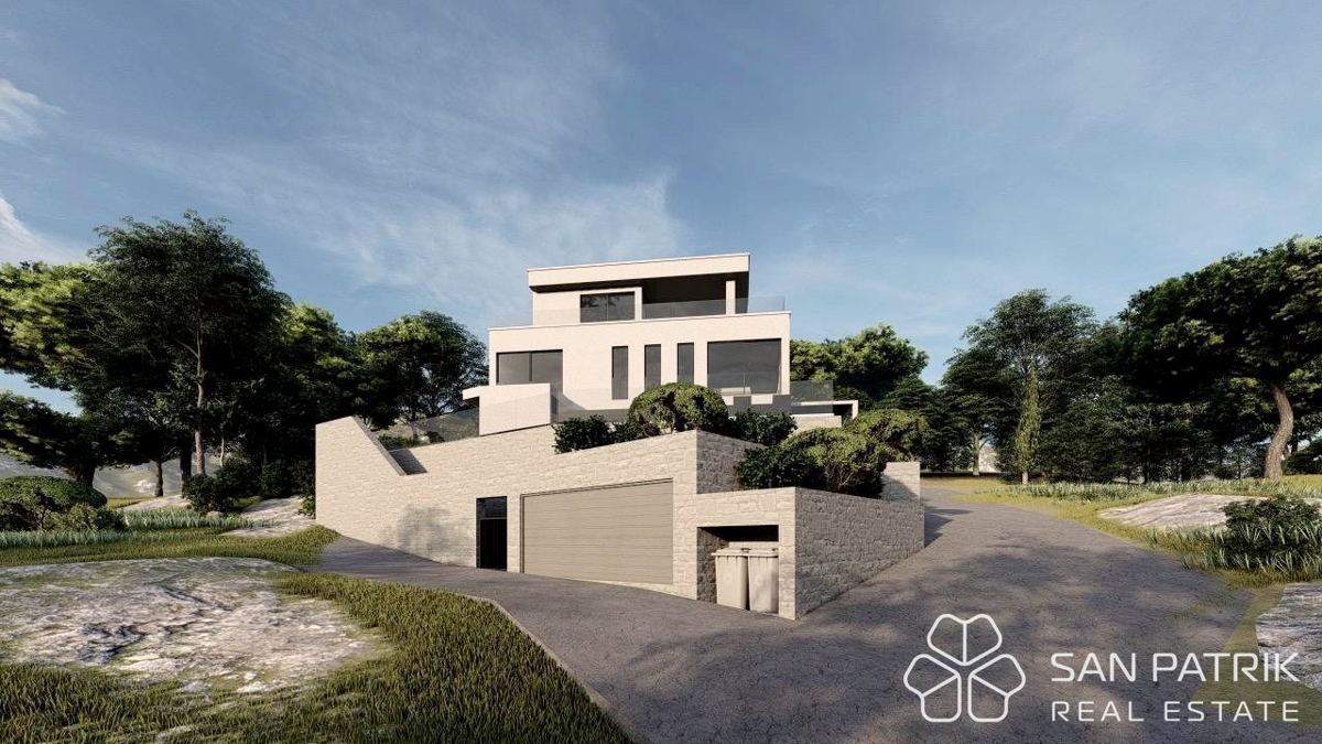 Moderna vila s pogledom na morje na otoku Brač