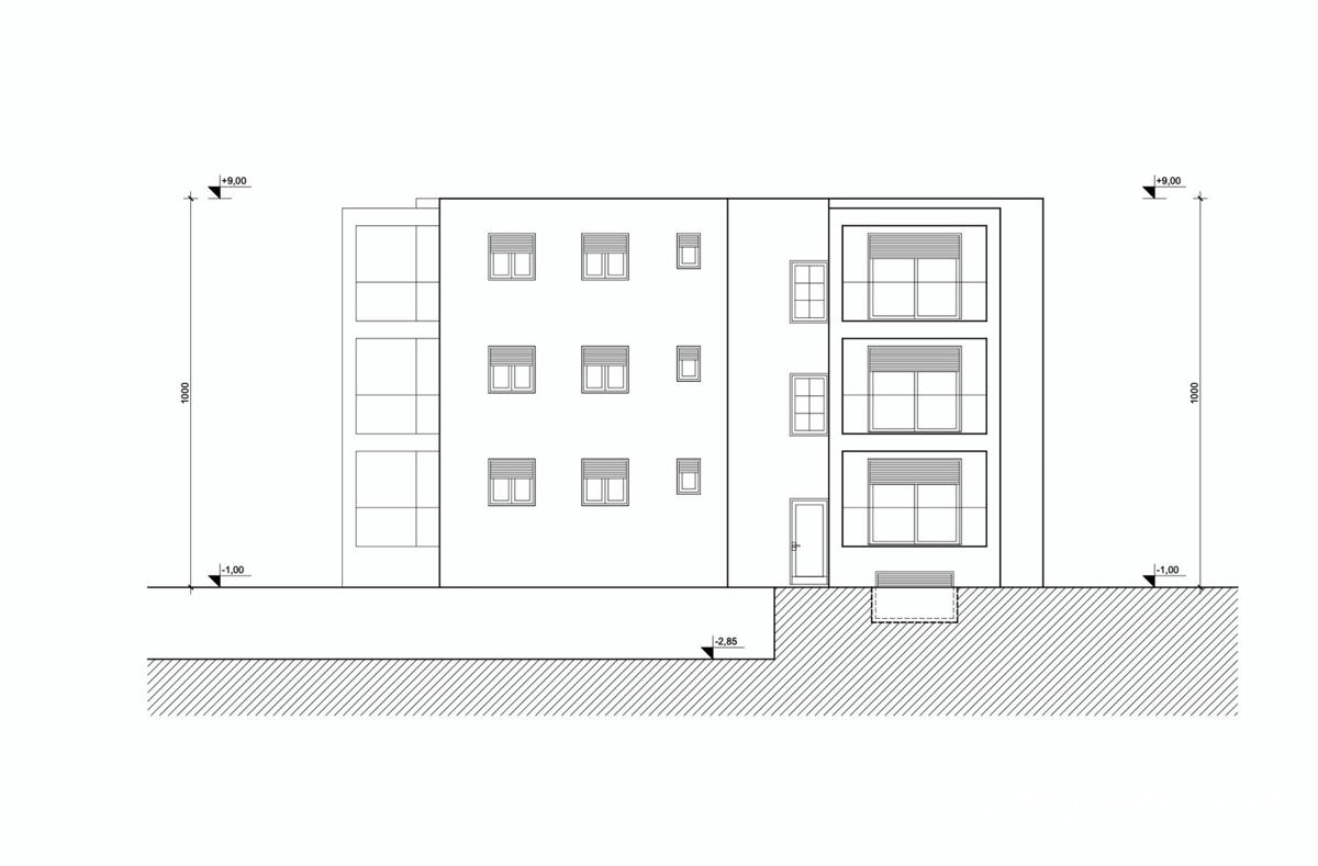 ROGOZNICA – NOVOGRADNJA V CENTRU, 70m OD MORJA – PANORAMSKI RAZGLED