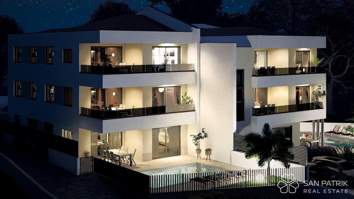 Eleganten apartma z bazenom in pogledom na morje – Vrbnik, otok Krk