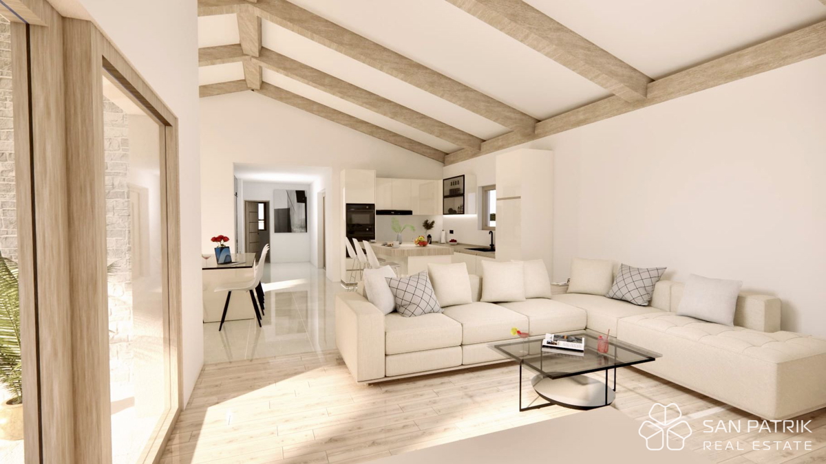 Sodobna pritlična hiša (130 m2) na mirni lokaciji v Istri, v bližini Labina