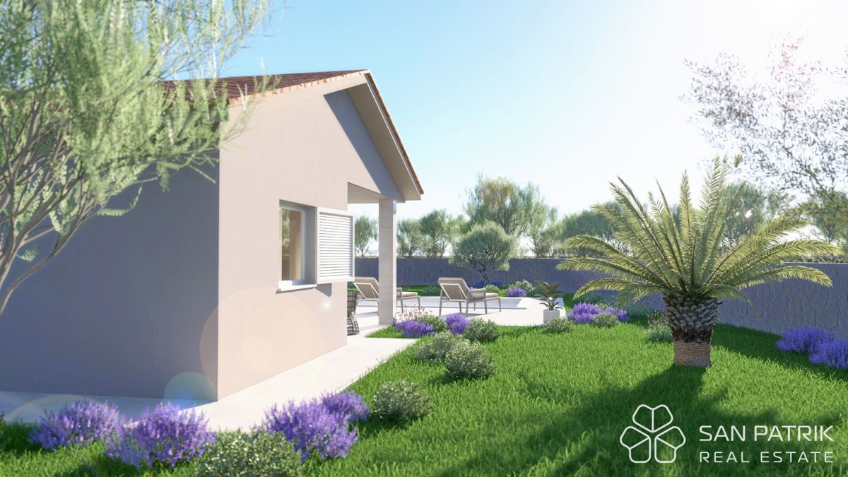 Sodobna pritlična hiša (130 m2) na mirni lokaciji v Istri, v bližini Labina