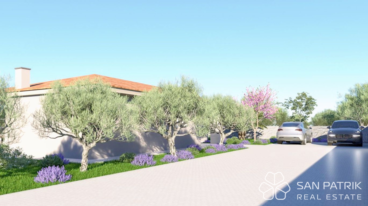 Sodobna pritlična hiša (130 m2) na mirni lokaciji v Istri, v bližini Labina