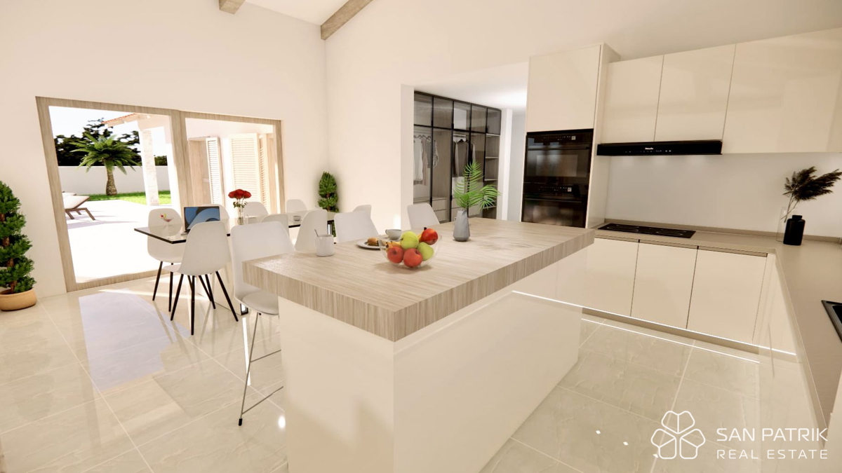 Sodobna pritlična hiša (130 m2) na mirni lokaciji v Istri, v bližini Labina