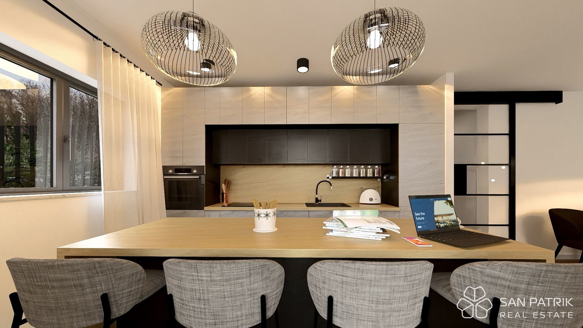 Eleganten apartma z bazenom in pogledom na morje – Vrbnik, otok Krk