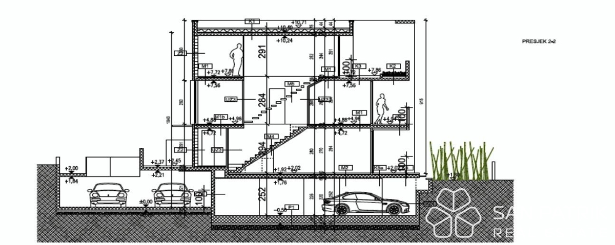 Otok Krk, Mesto Krk - Gradbena parcela s projektom