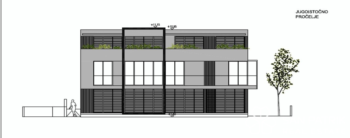 Otok Krk, Mesto Krk - Gradbena parcela s projektom
