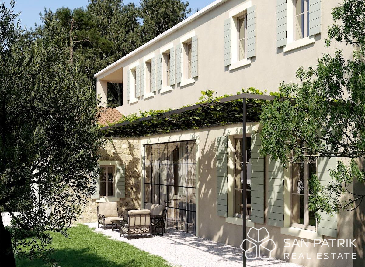 Luksuzna kamnita vila (270 m2) v osrčju Istre, pogled na morje in bazen