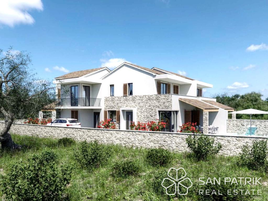 Sodobna novogradnja z bazenom – Dvonadstropni apartmaji v Jezerih na Murterju