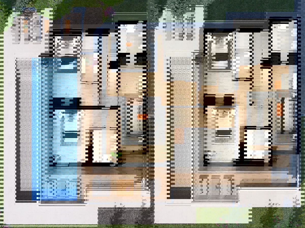 Moderna vila - blizu Poreča: Mirno sredozemsko zatočišče + bazen