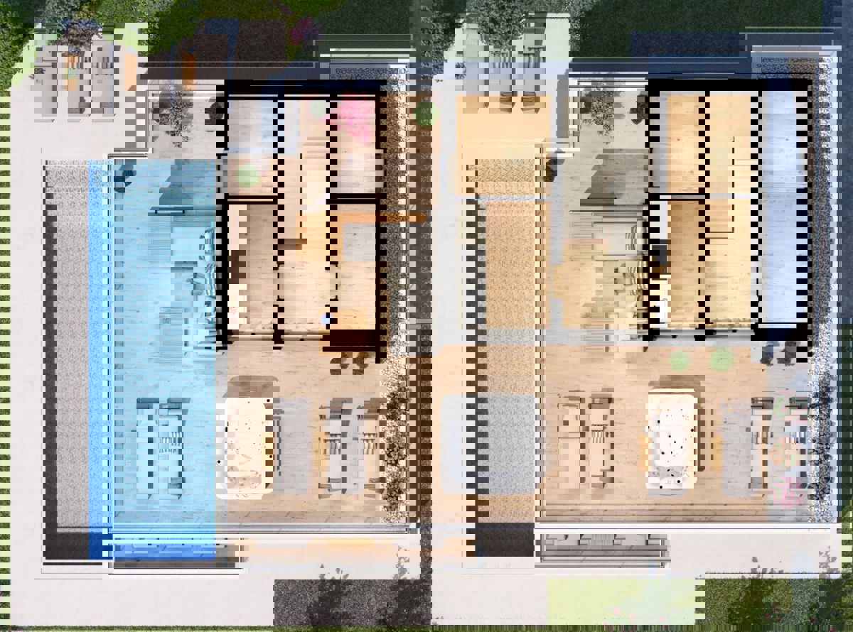 Moderna vila - blizu Poreča: Mirno sredozemsko zatočišče + bazen