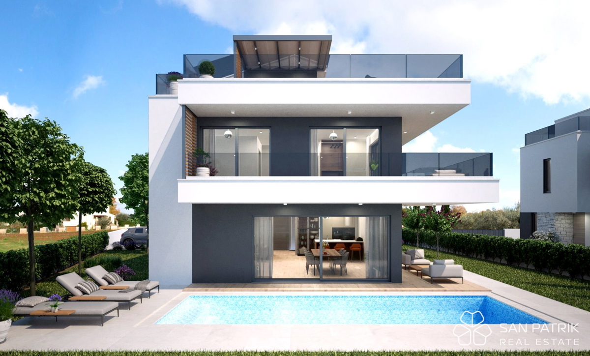 Moderna vila - blizu Poreča: Mirno sredozemsko zatočišče + bazen