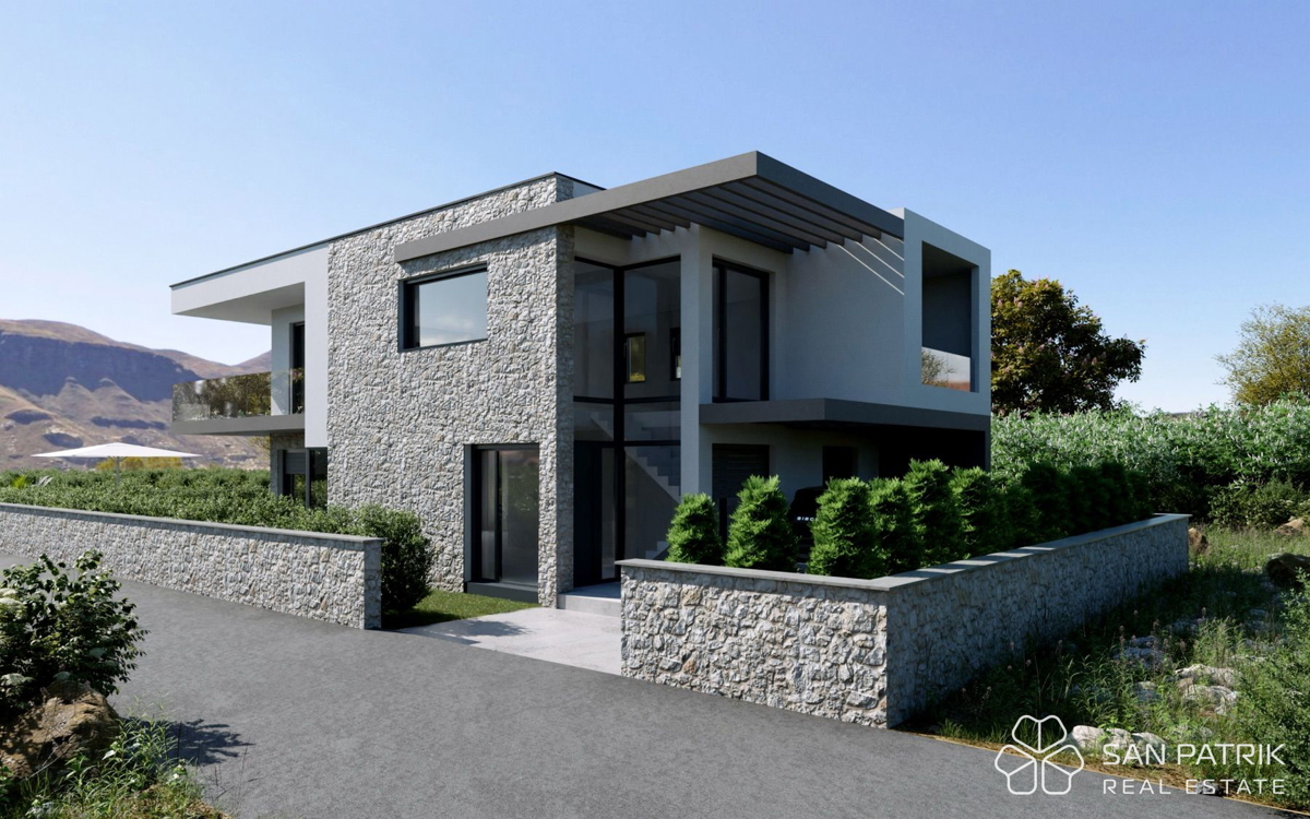 Murter, prvi red ob morju – vila z bazenom in panoramskim razgledom