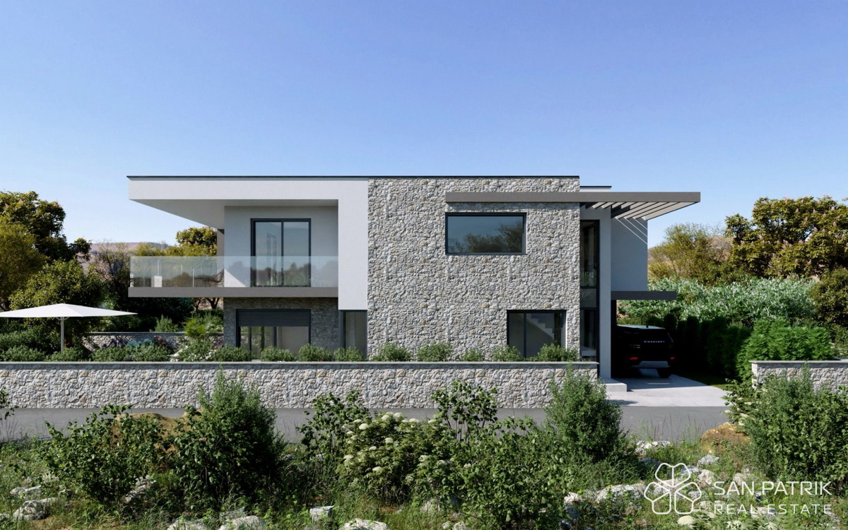 Murter, prvi red ob morju – vila z bazenom in panoramskim razgledom