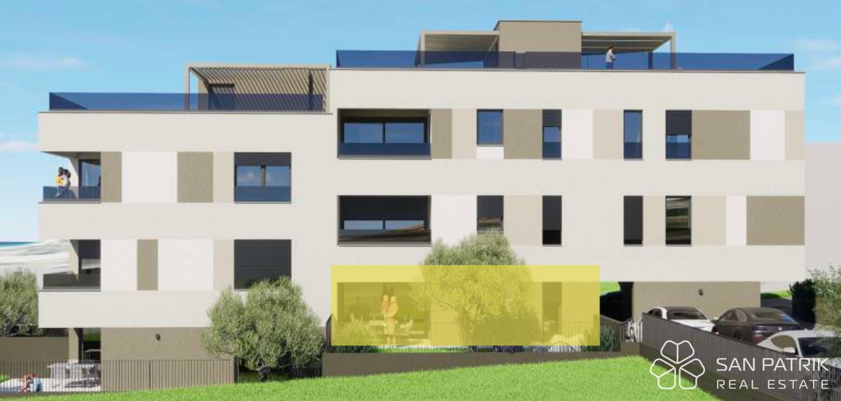 Novogradnja z razgledom na morje, 250 m od plaže, Podstrana