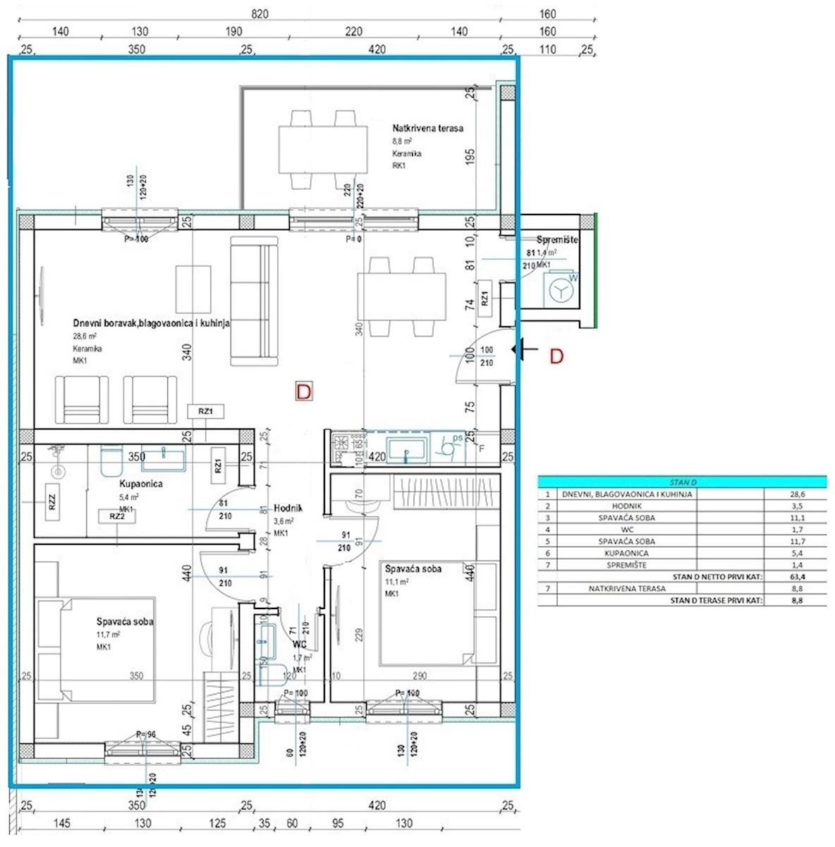 Poreč - okolica, novo stanovanje od 72 m2, 2 spalnice, 2 parkirni mesti