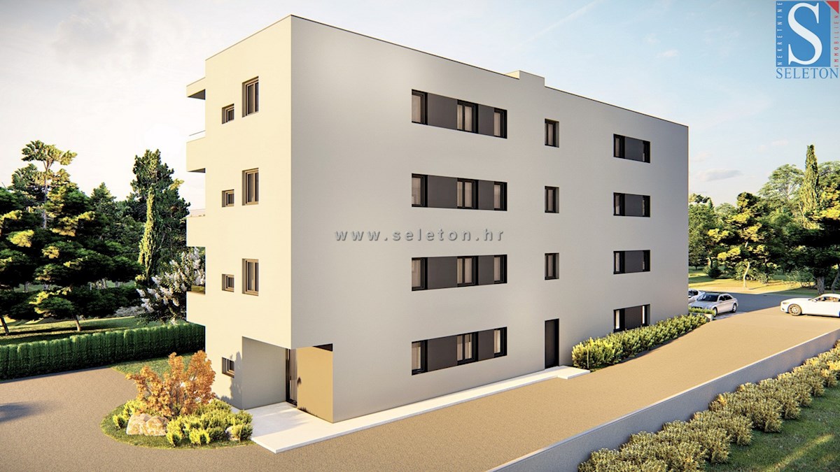 Poreč - stanovanje v izgradnji 76 m2 z vrtom in dvema parkirnima mestoma