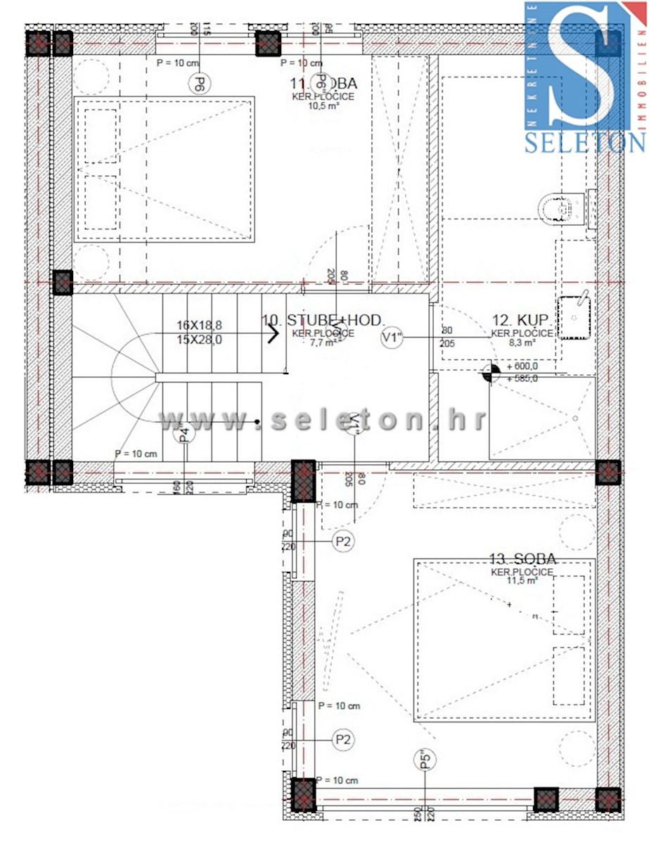 Vrstna hiša velikosti 114 m2 z bazenom