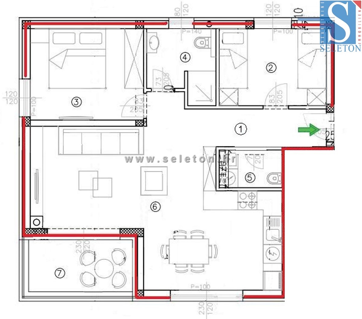 Poreč - novo stanovanje 66 m2, pogled na morje, DVIGALO, 2 parkirni mesti